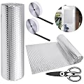Supkiir RV Window Shade Reflective Insulation Roll, 20 Ft x 15.6 in DIY Double-Sided Aluminium Foil Heat Blocker, RV Sunshade Skylight Cover for Motorhome Car Truck Travel Trailer Attic Garage Door