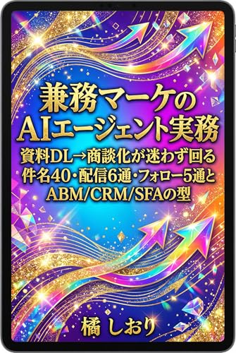 兼務マーケのAIエージェント実務: 資料DL→商談化が“迷わず回る”:件名40・配信6通・フォロー5通とABM/CRM/SFAの型