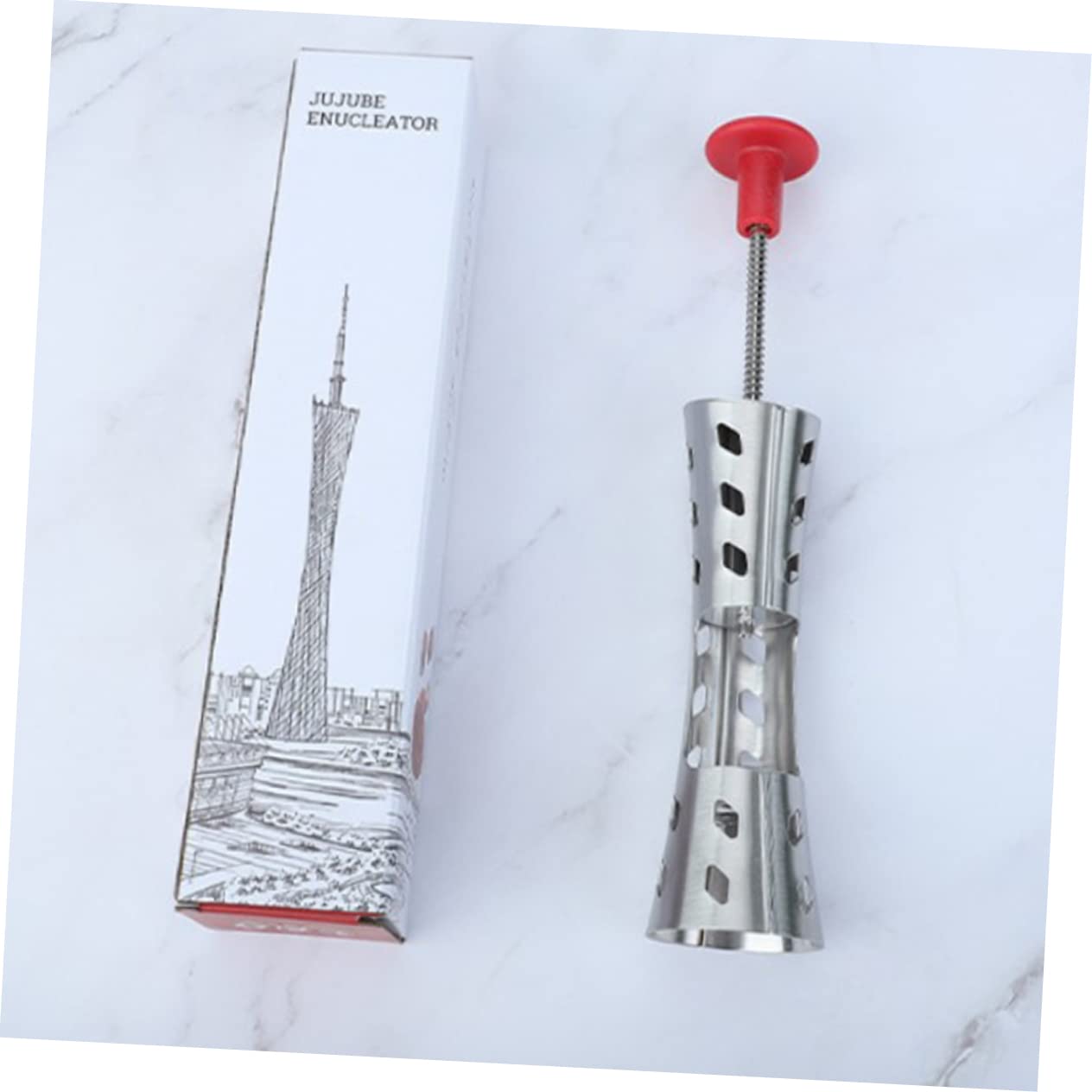 BEBEMOKO Cherry Pitter Tool Manual Red Date Core Remover Effortless Pit Removal for Kitchen Use for Chewing Pitless Fruits