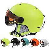 ★【Dual Mode Airflow Evakuierungen】Snowboard helm,Regler am Helm zum Öffnen und Schließen der vorderen Belüftungsöffnungen. Die Temperatur kann über den Regler im entsprechenden Bereich effektiv geregelt werden