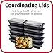 GoodCook Meal Prep Containers, Single Compartment 10-Pack, BPA-Free Reusable Food Storage, Black, Microwave & Freezer Safe, Stackable Meal Prep Containers for Lunches and Snacks