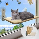 Cordless Cat Window Perch, Foldable Cat Window Hammock with 4 Strong Suction Cups, Large Window Cat