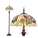 フロアライト フロアランプ ステンドグラス ランプ スタンドライト ティファニー アンティーク おしゃれ 間接照明 プレゼント 薔薇 LED BIEYE照明L20179