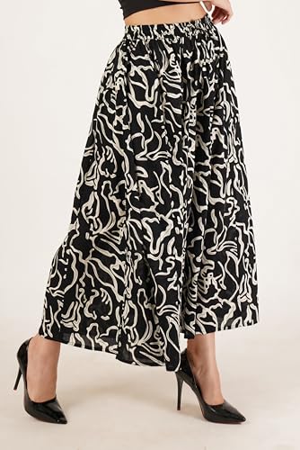 Image of COTLAND Fashions Jaipuri Cotton Printed Flared Palazzo Pants for Women