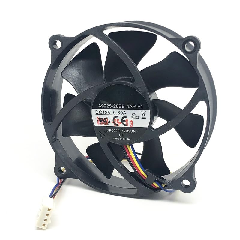 A9225-28BB-4AP-F1 DF0922512B2UN 4-Wire CPU Cooler Fan - 12V 0.6A for Efficient Cooling