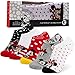 Produktbild Disney Sneaker Socken Damen Bunt, 5 Paar Minnie Mouse Socken, Füßlinge Damen Set, 36-40 (Weiß/Rot)