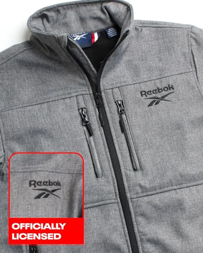 Image of Reebok Boys Softshell Jacket, Sherpa Fleece Lined Hooded Windbreaker