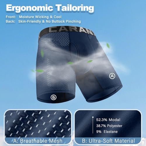 Mens Underwear Boxer Briefs Soft Comfortable Micro Modal Breathable with Fly Performance Boxer Briefs for Men2