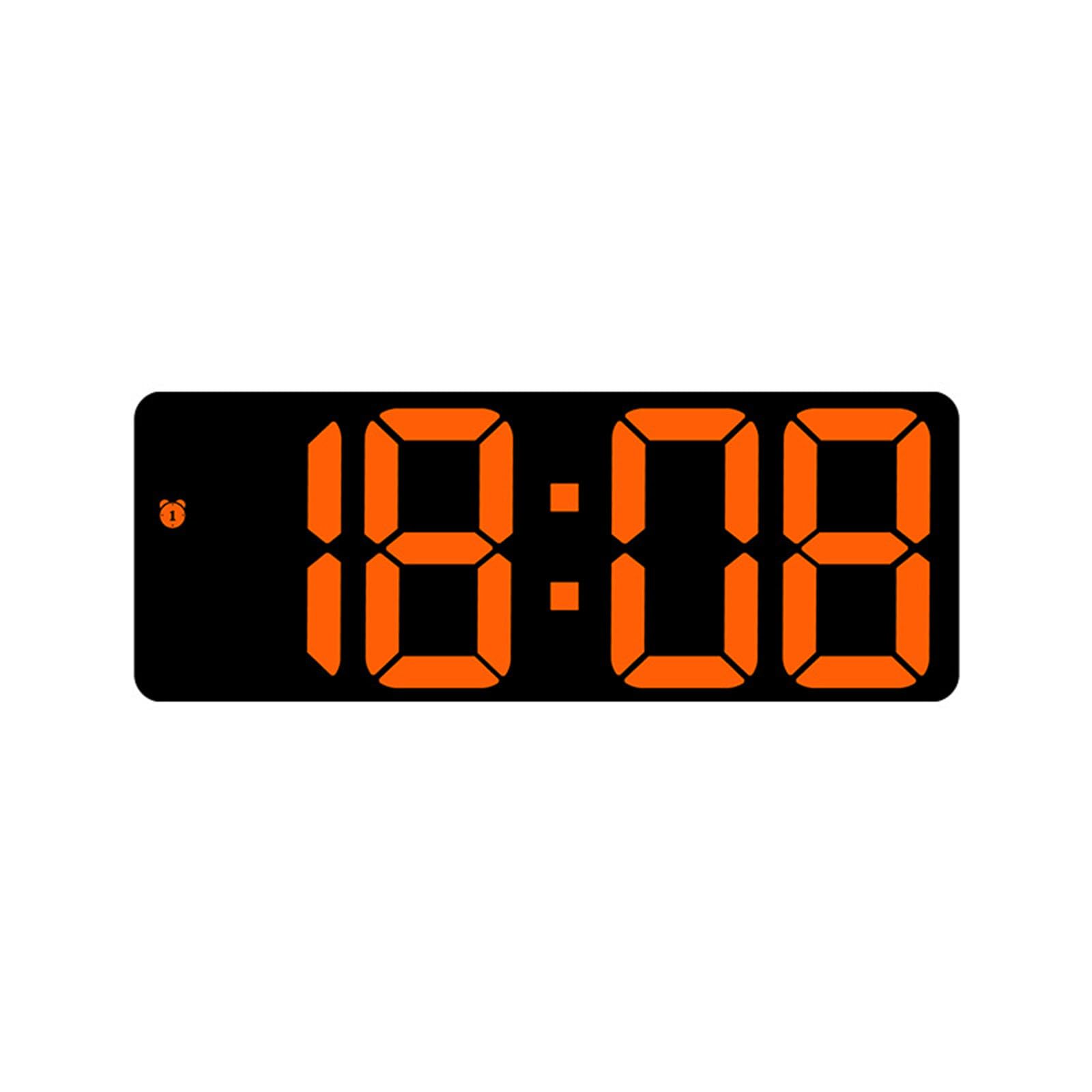 HDOYTXXM Mirrored Design LED Digital Alarm Clock with Alarm Dimming Date Day of Week Temperature Display for Bedroom Table Decors Stylish Mirrored Clock