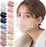 [Bijoubox] マスク プリーツマスク 不織布 カラー 大人用 小さめサイズ 51枚入 brns