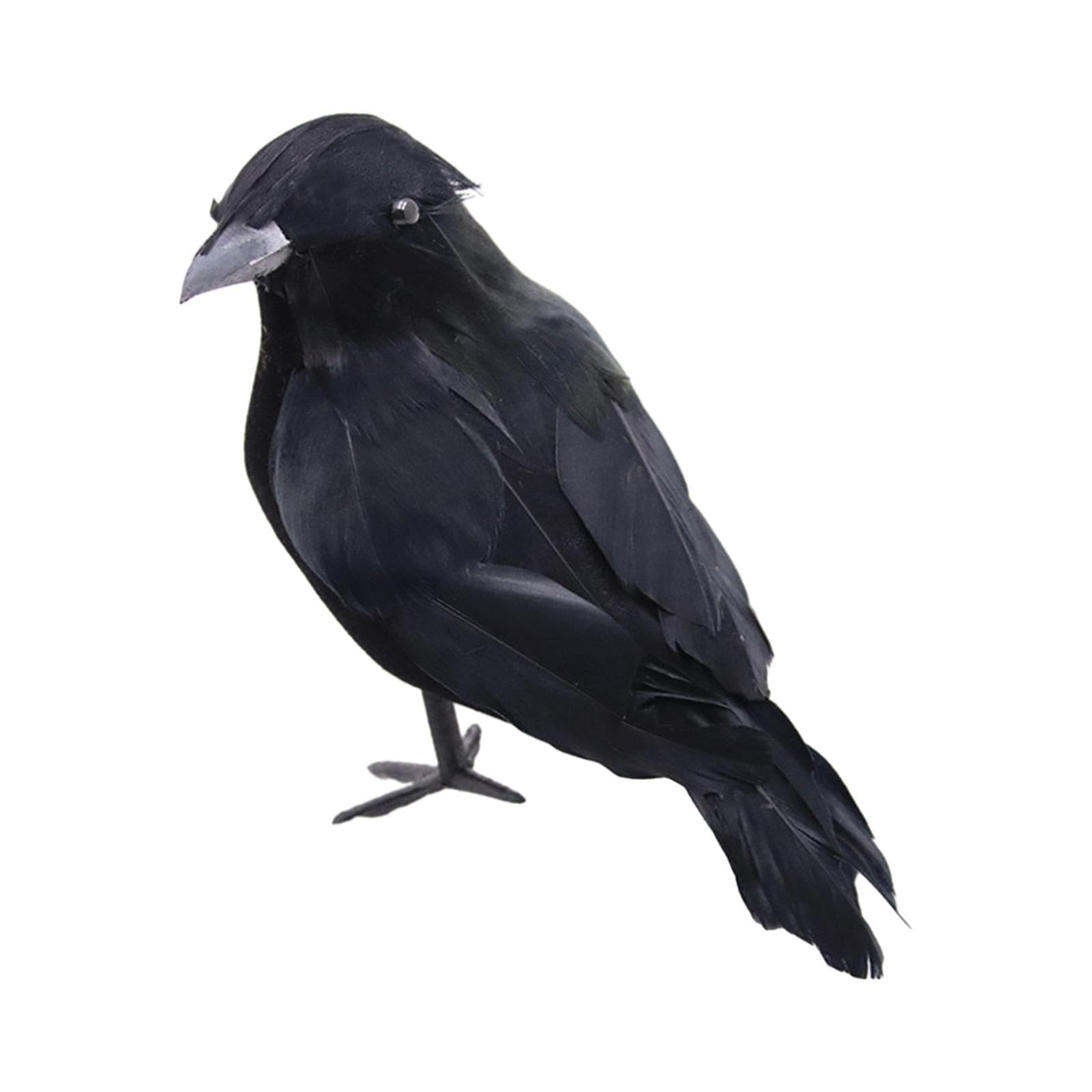 CALANDIS® Halloween Crows Realistic Black Feathered Crows for Fancy Costumes Yard Lawn Style B