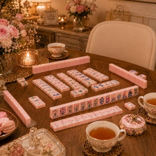 Juego de Mahjong Estilo Americano Rosa para Adultos miniatura 6