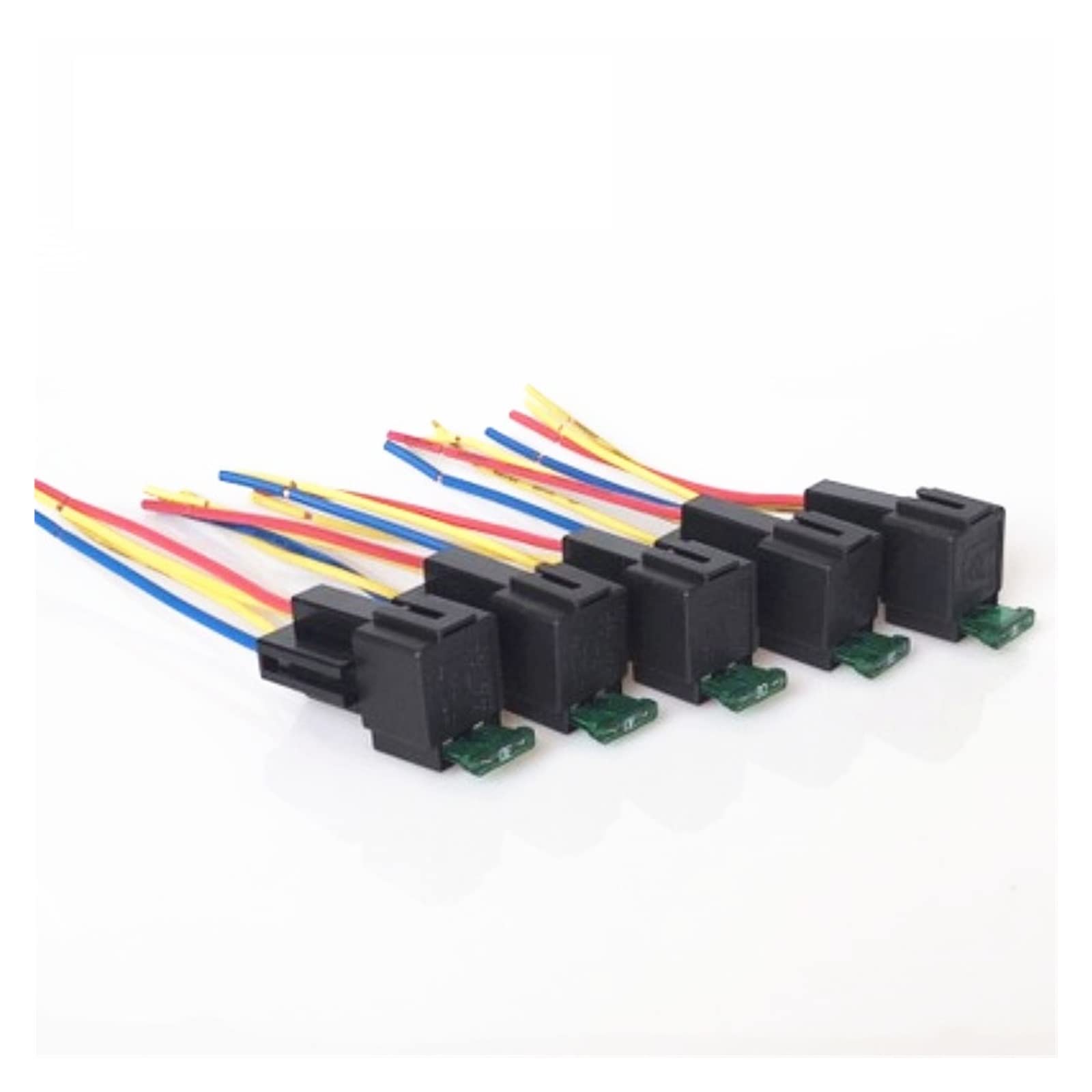 Parti elettroniche 1 set 12V auto 4 piedi Relè NO Normalmente aperto con presa fusibile media + fusibile 30A con base