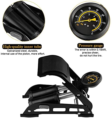 Image of Honor Double Cylinder Portable High Pressure Foot Air Pump Compressor for Car and Bike Air Pump for Motorbike,Cars,Bicycle,for Football,Cycle Pumps for Bicycle,car air Pump for tubeless.