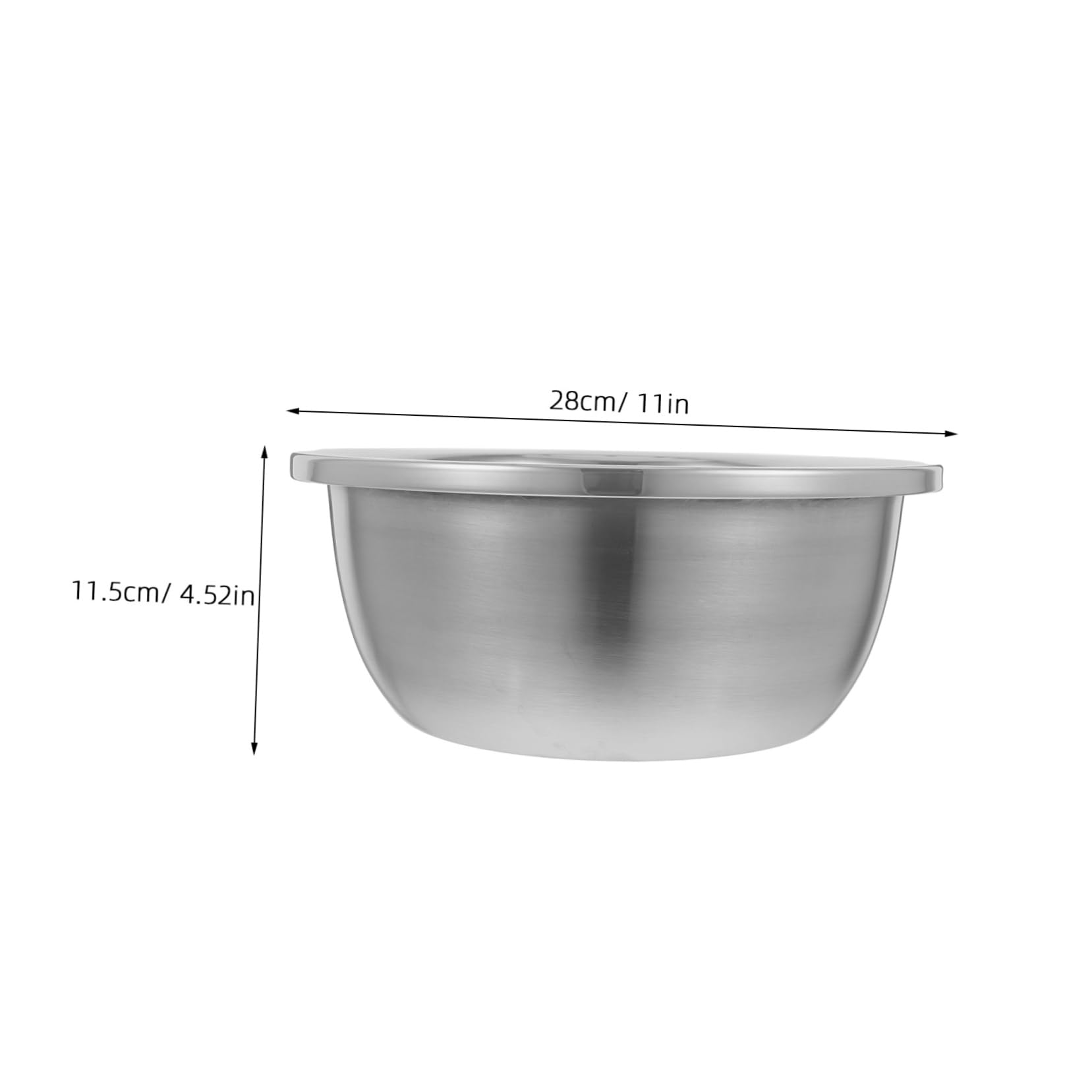 Veemoon Tazón De Sopa De Acero Inoxidable Largo Mezcla De Tazón Cocinar Bol Tazones De Cocina De Metal Cuenco De Sopa Decorativo Cuenca Petrolera Lavabo Decorativo Plata Acero Inoxidable
