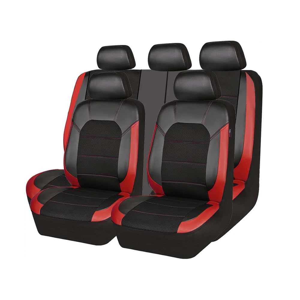 Ensemble de Housses de SièGe de Voiture en Cuir, 9 PièCes Toutes Saisons ImperméAbles Respirantes Protection Accessoires de Voiture, pour Benz Mercedes-EQ EQA 250 300 350 EQB 250 300 350