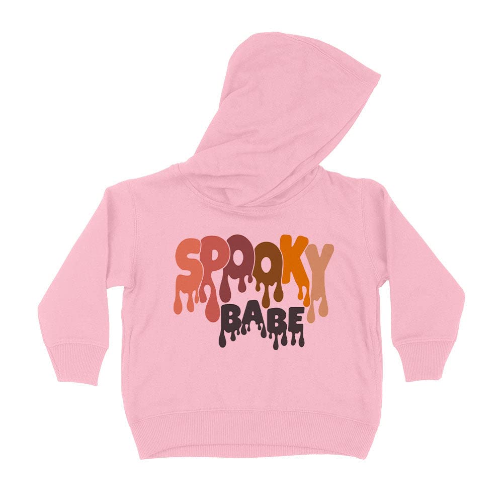 Drippy Spooky Babe Kids Hoodie Sweatshirt Toddler 4T Light Pink