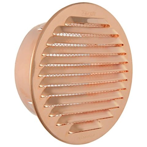 The gtr125r-y Ventilation Grill Round Recessed, Copper, 150 mm Cover