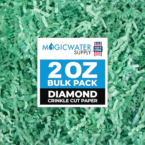 MagicWater Supply Crinkle Cut Paper Filler - 2 oz - Diamond Mint Green