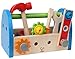 Hape Fix It Kid's Wooden Tool Box and Accessory Play Set & Basic Builder Toddler Wooden Play Set