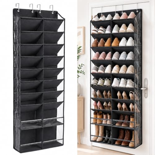 HOMELUX THEORY Hanging Shoe Organizer for Closet, 10-Tier, Dark Gray