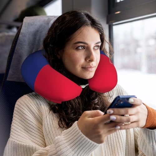 Almohada viscoelástica en forma de U con diseño de bandera miniatura 6