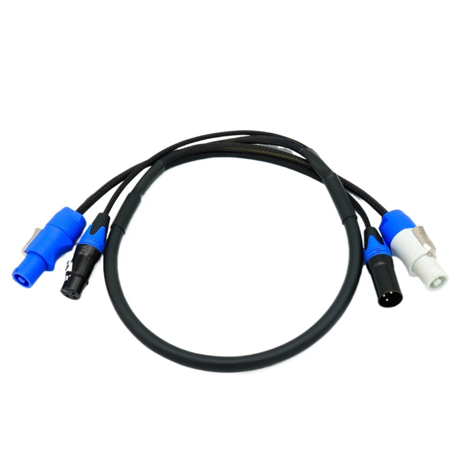 Kabel XLR 2 w 1 (męski/żeński wejście/wyjście) z zasilaniem hybrydowym -1 m, 1,5 m, 2 m, 3 m, 5 m (1 metry)