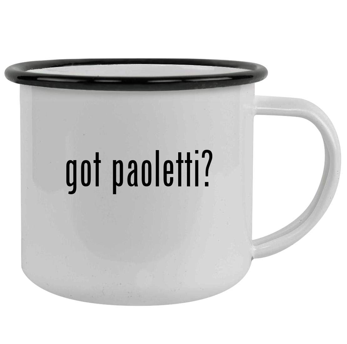 got paoletti? - Sturdy 12oz Stainless Steel Camping Mug, Black