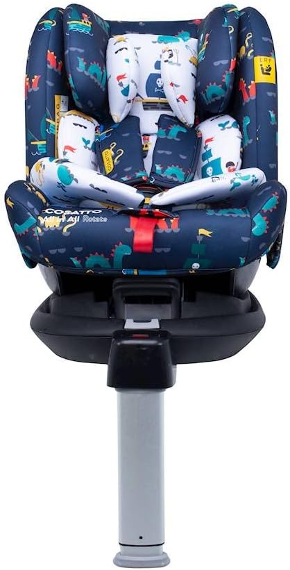 Cosatto All in All Rotate 360° Swivel Spin Car Seat - Group 0+123, 0-36 kg, 0-12years, ISOFIX, ERF, Anti-Escape (Sea Monsters)