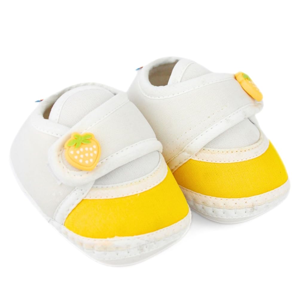 6 to 12 Month Baby Boys & Baby Girls Newborn Cotton White,Yellow Hook & Loop Baby Booties-BT5395-image-12