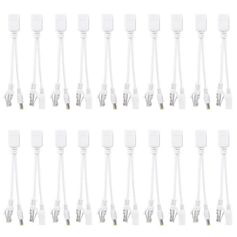 Sonew 10 Accoppiamenti Telecamera IP POE RJ45 Cavo Power Over Ethernet Adattatore + Splitter DC 12 V
