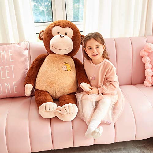 Ikasa Large Monkey Stuffed Animal Plush Monkey Toy For Children (Brown, 30 Inches) #TOP2