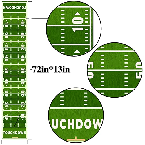 Nepnuser American Football Court Table Runner Touch Down Football Birthday Party Decoration Boy Sport Farmhouse Home Dining Room Kitchen Table Decor (13" x 72") - Image 4