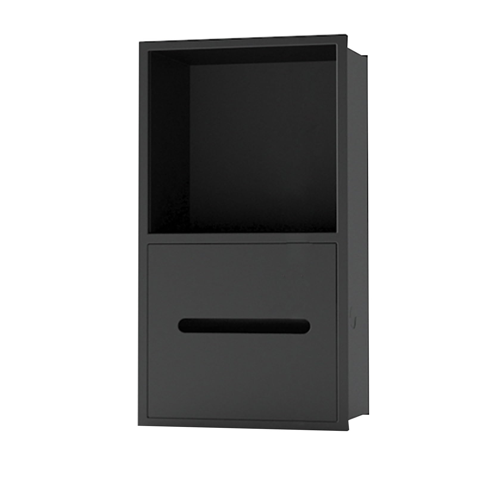 Étagère de douche murale anti-chute en métal noir pour stopper le désordre des flacons de toilette