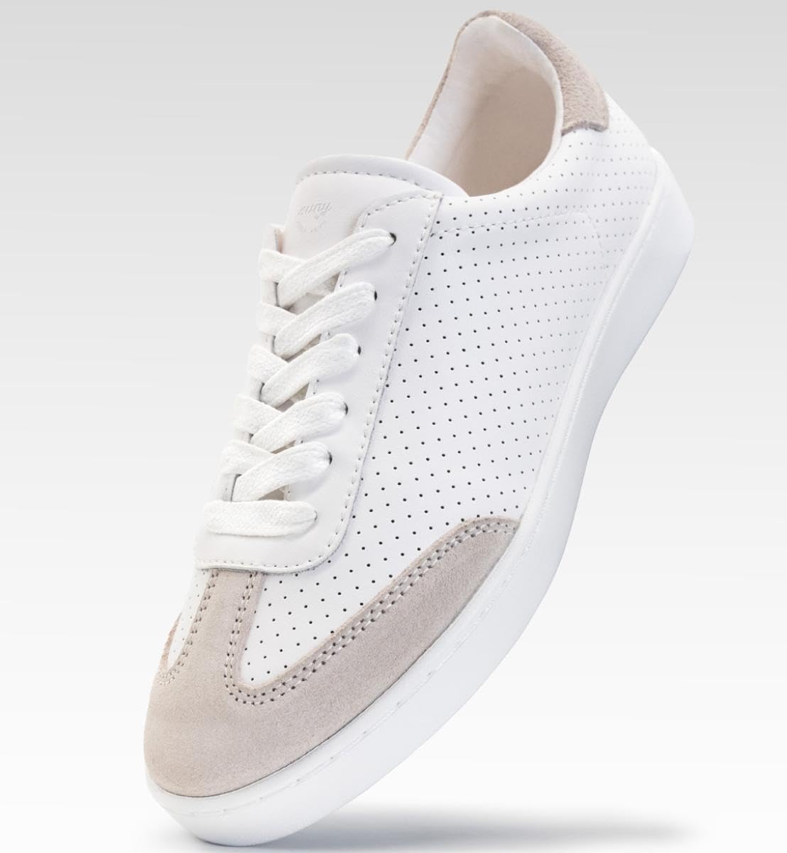 Anna Kern Suny Herren Dance Sneakers 7420 - Leder weiß - Normalweite - durchgehende PU Sohle - herausnehmbare Mehrweiten-Zwischensohle