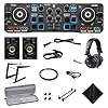 Hercules DJ Starter Kit - Starlight USB DJ Controller with On-Stage Laptop Stand, Waith Hard Carry Travel Case and Waith Cleaning Cloth - Serato DJ Lite Software Include (Bundle Set)