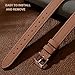 Slim Leather Band Compatible with Fitbit Inspire 3 Women,Top Grain Genuine Leather Strap Thin Wristband for Fitbit Inspire 3 Bands (Brown/Rose Gold)