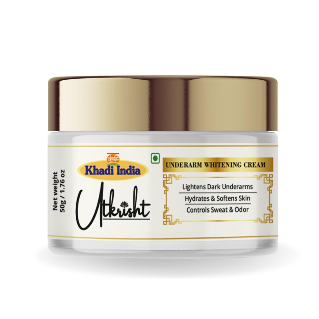 Khadi Underarm Whitening Cream, Lightens Dark Underarms, Hydrates & Softens Skin, Controls Sweat & Odor, 50g-image-32