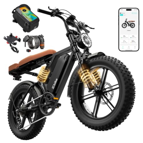 Image of TST Electric Bike for Adults, 1500W Peak Motor 60 Miles Fat Tire Ebike with 48V 15Ah Removable Battery 20 inch Fat Tire Electric Bike, Dual Suspension，R002