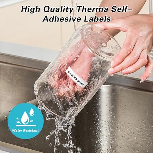 3 Rollen Thermo Etikettenband 15mm x 4m, Wasserfeste Etikettenband Geeignet für Etikettendrucker, Etikettenbandrollen für Name Datum Preis, für E11 / E16 usw(Weiß)