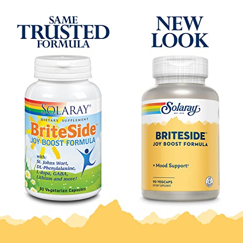 Image of SOLARAY BriteSide - 90 Vegetarian Capsules - with St. Johns Wort, DL-Phenylalanine (DLPA), L-Dopa, GABA & Lithium