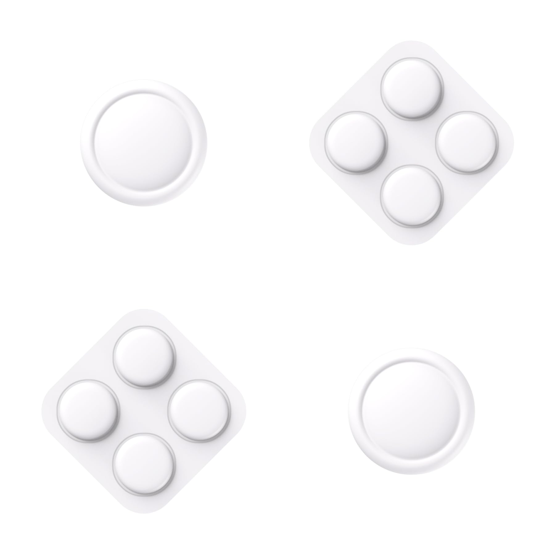 PlayVital Tapas Protectoras de Silicona para Nintendo Switch 2 (2025), 1 Par de Agarres para el Pulgar y 4 Tapas de Botones ABXY Direccionales para Joycon 2, Tapones para Joystick (Negro) — view 13