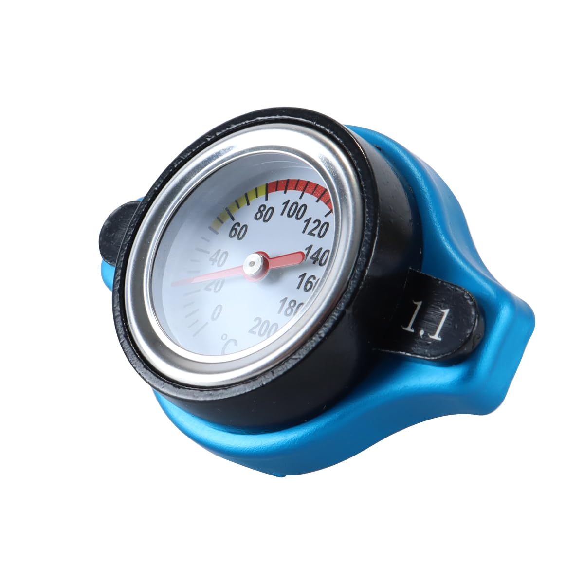 Tappo universale per radiatore con indicatore di temperatura, coperchio del serbatoio dell'acqua a prova di perdite per auto, moto, ATV, UTV (1,1 bar)