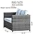 HOOOWOOO Patio Furniture Outdoor Sectional Sofa Set with Sunbrella Cushion,Assembly Free 6 PCS Patio Conversation Set with Aluminum Frame,PE Wicker Big Outside Rattan Set with Patio Cover