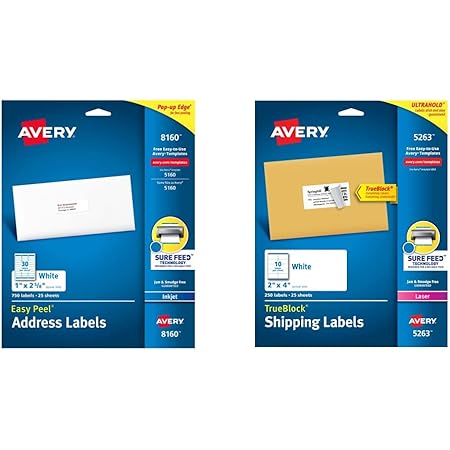 Item Name: Avery Easy Peel Printable Address Labels, 1