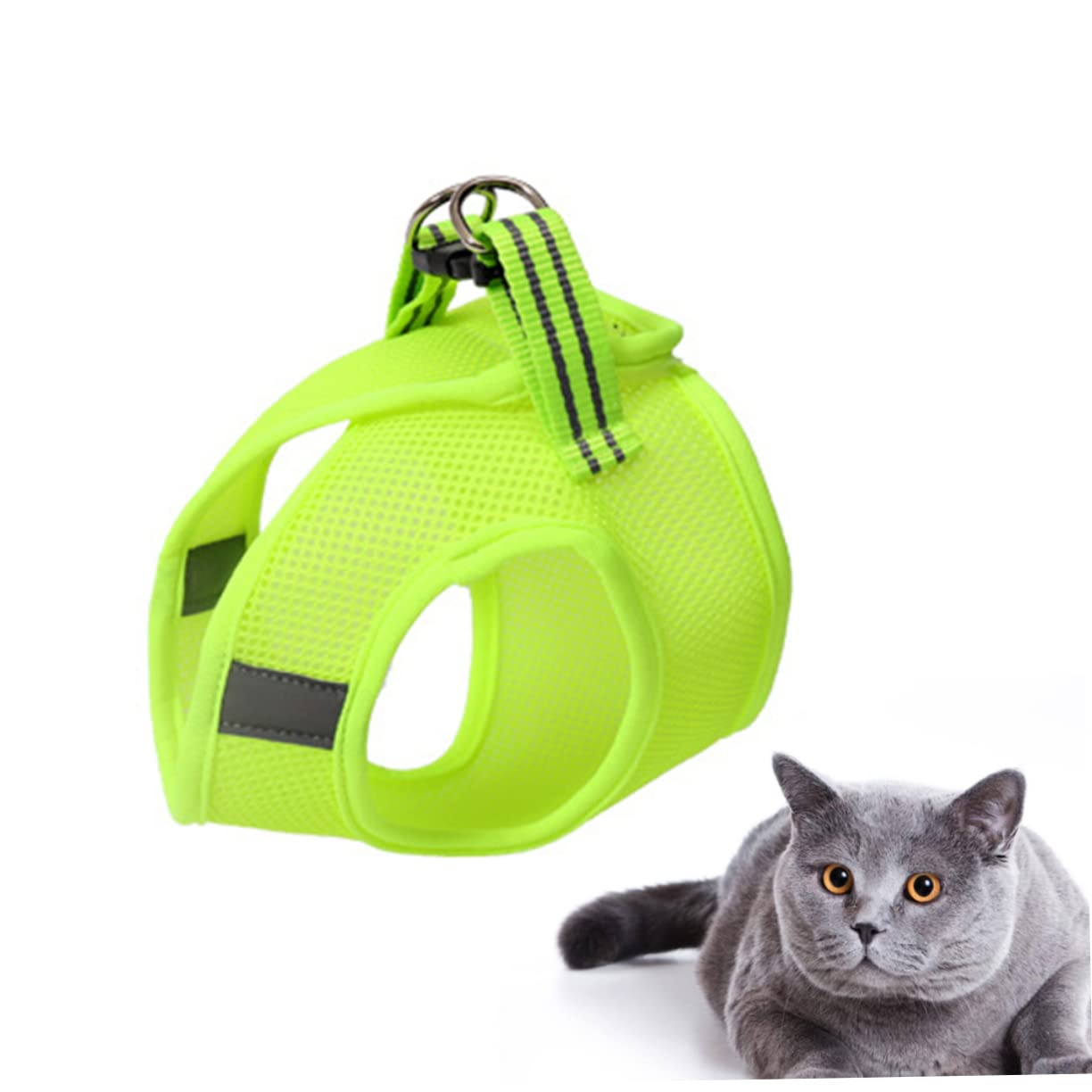ifundom Pet Harness Vest for Cats Breathable Chest Strap Lightweight and Comfortable Design Fruit Green and Easy to for Use
