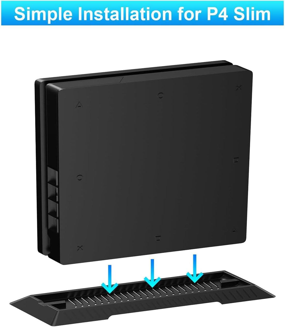 Younik Vertical Stand for P4 Slim, Built-in Cooling Vents and Non-Slip Feet Steady Base Mount for P4 Slim, Black 7 51Uv7NRT9IL. AC SL1268