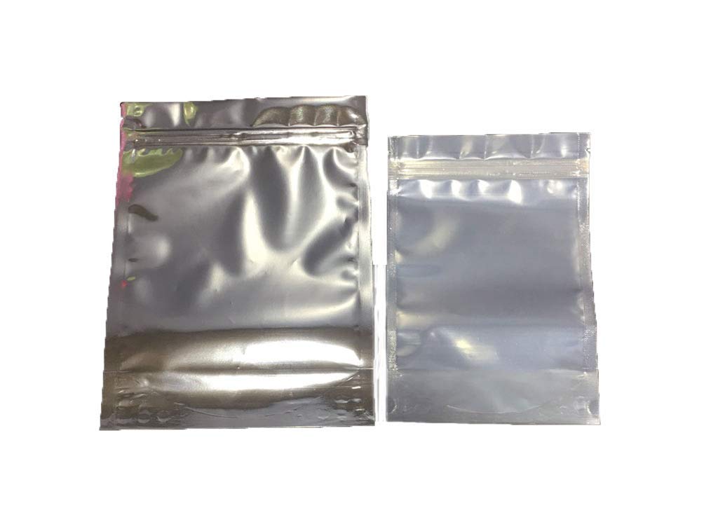 Confezione con cerniera | Contenitore per alimenti anteriore/argento posteriore da 1000 g/m² (1 kg) | sacchetti verticali con cerniera, confezione da 25 pezzi, 21 cm di larghezza x 31 cm di lunghezza