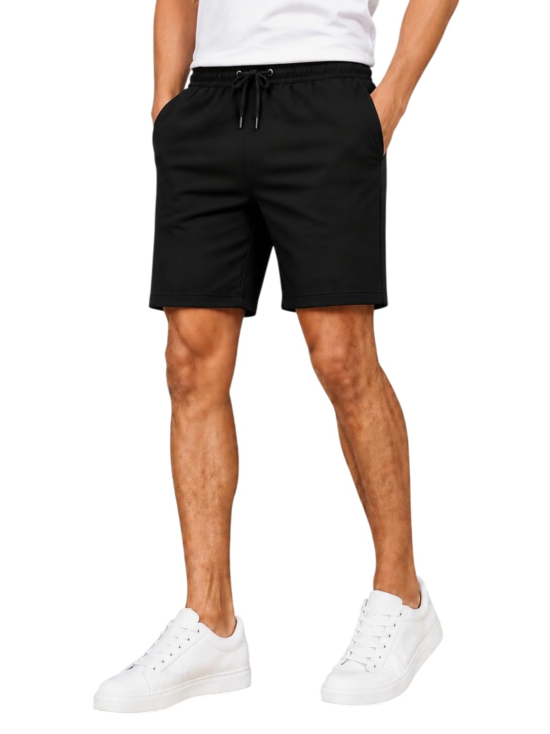 Men's 100% Polyester Shorts with 2 Pockets & Adjustable Drawstring | Elastic Waistband | Casual Sports Gym Running Lounge Shorts for Men | Lightweight Summer Wear | Pack of 1-image-48