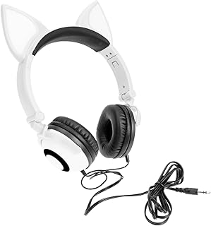 UKCOCO Fones De Ouvido Brilhantes Fones De Ouvido Com Cancelamento De Ruído Fones De Ouvido Estéreo Tampões De Ouvido Fones De Ouvido Over-Ear Graves Pesados Fones De Ouvido Raposa